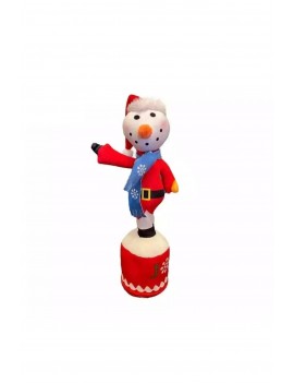 Yılbaşı Noel Baba Kardan Adam Konuşan Dans Eden, Müzikli Işıklı Saksı Kaktüs Peluş Oyuncak